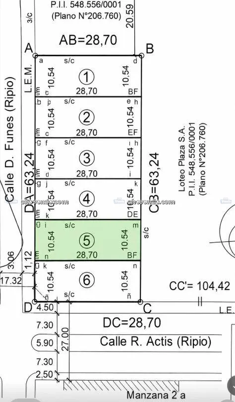 Terreno en venta en Rafaela.