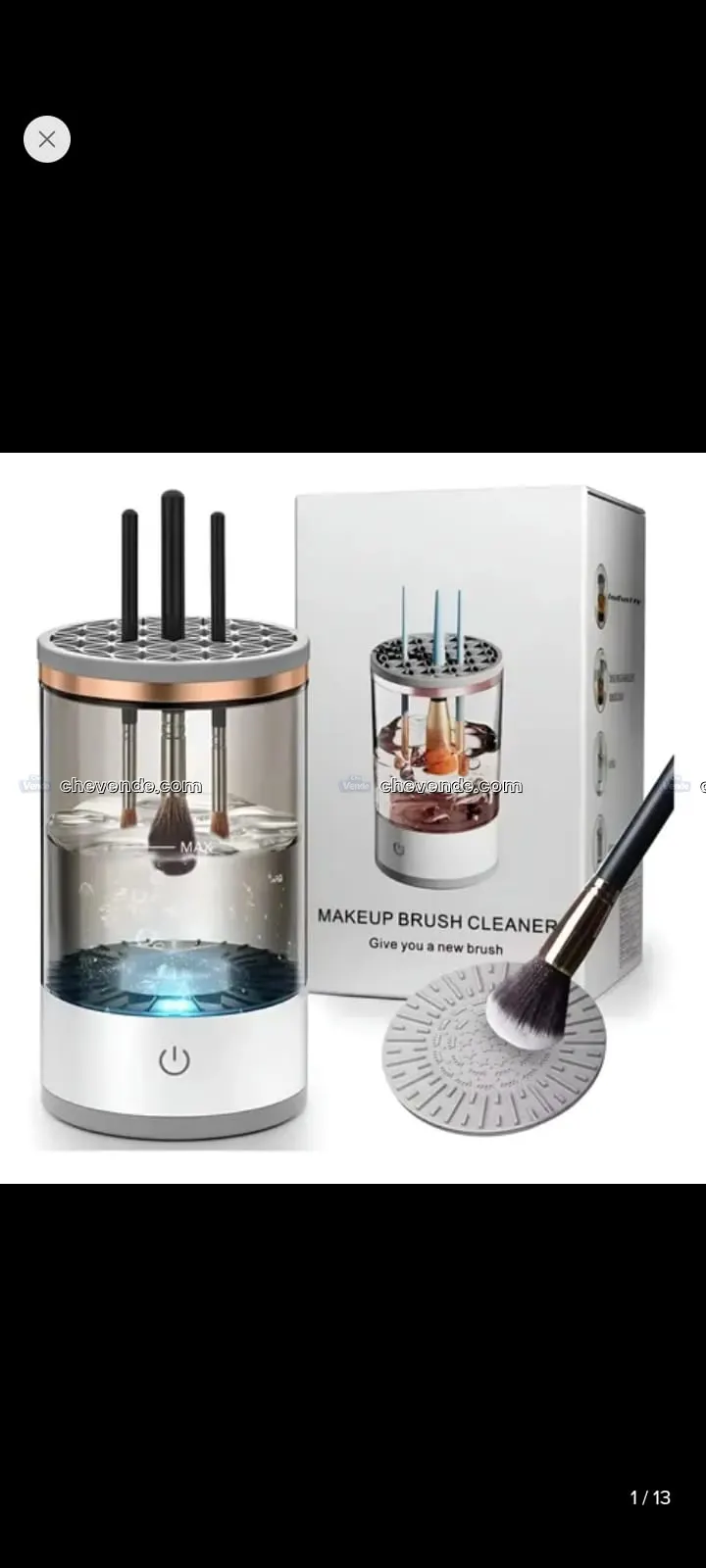 Limpiador eléctrico de brochas de maquillaje